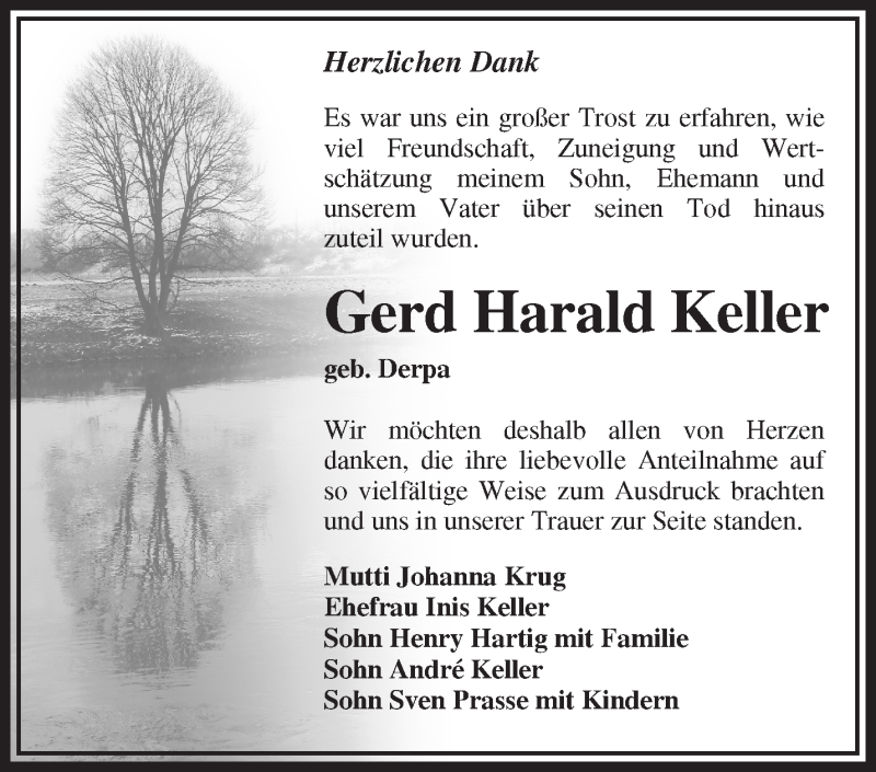 Traueranzeigen Von Gerd Harald Keller M Rkische Onlinezeitung