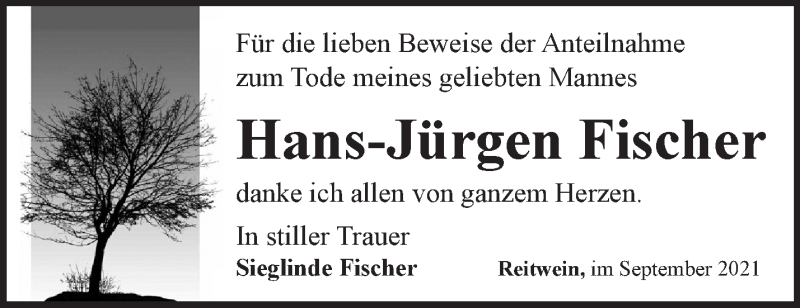 Traueranzeigen Von Hans J Rgen Fischer M Rkische Onlinezeitung