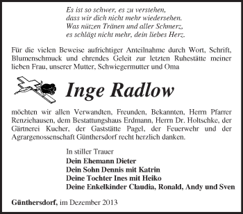 Traueranzeige von Emma Fangk von Märkische Oderzeitung