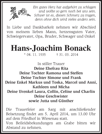 Traueranzeige von Herta Szczepanski von Märkische Oderzeitung