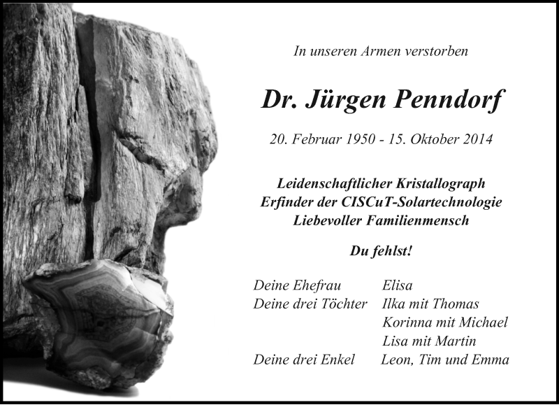  Traueranzeige für Jürgen Penndorf vom 25.10.2014 aus Märkische Oderzeitung
