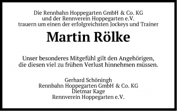 Traueranzeige von Martin Rölke von Märkische Oderzeitung