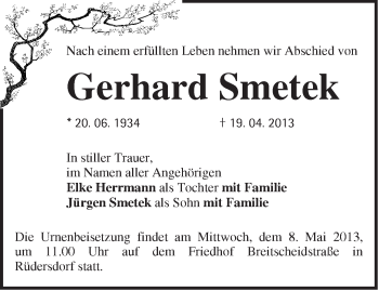 Traueranzeige von Ingeburg Hoffmann von Märkische Oderzeitung