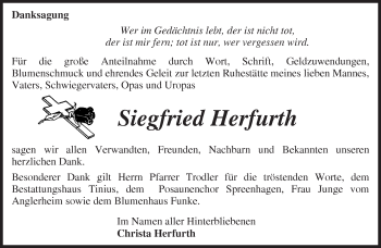 Traueranzeige von Siegfried Herfurth von Märkische Oderzeitung