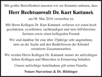 Traueranzeige von Kurt Kattanek von Märkische Oderzeitung