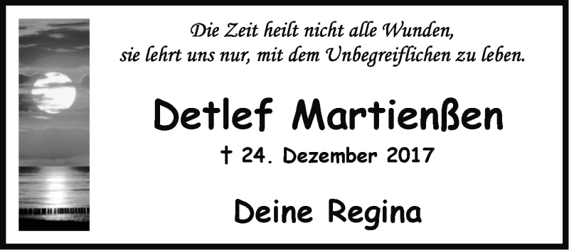  Traueranzeige für Detlef Martienßen vom 21.12.2019 aus Märkische Oderzeitung