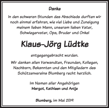 Traueranzeige von Klaus-Jörg Lüdtke von Märkische Oderzeitung