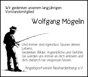 Traueranzeige von Wolfgang Mögelin von Märkische Oderzeitung