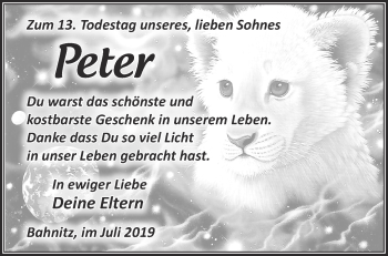 Traueranzeige von Peter  von Märkische Oderzeitung