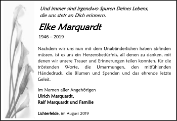 Traueranzeige von Elke Marquardt von Märkische Oderzeitung