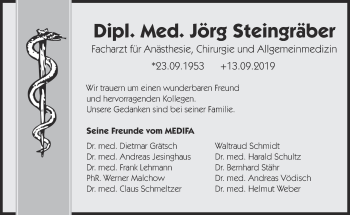 Traueranzeige von Jörg Steingräber von Märkische Oderzeitung