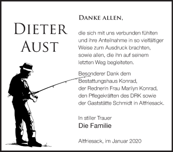 Traueranzeige von Dieter Aust von Märkische Oderzeitung