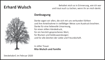 Traueranzeige von Erhard Wulsch von Märkische Oderzeitung