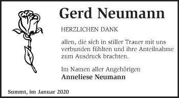 Traueranzeige von Gerd Neumann von Märkische Oderzeitung