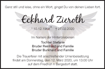 Traueranzeige von Eckhard Zieroth von Märkische Oderzeitung