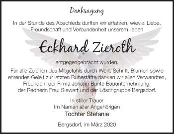 Traueranzeige von Eckhard Zieroth von Märkische Oderzeitung