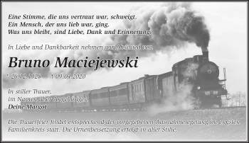 Traueranzeige von Bruno Maciejewski von Märkische Oderzeitung