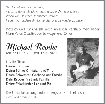 Traueranzeige von Michael Reinke von Märkische Oderzeitung