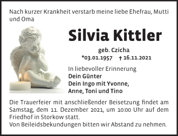 Traueranzeige von Silvia Kittler von Märkische Oderzeitung