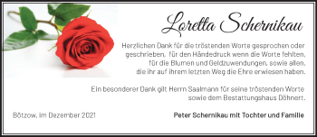 Traueranzeige von Loretta Schernikau von Märkische Oderzeitung