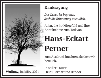 Traueranzeige von Hans-Eckart Perner von Märkische Oderzeitung