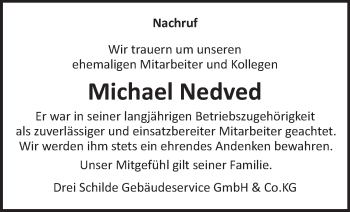 Traueranzeige von Michael Nedved von Märkische Oderzeitung