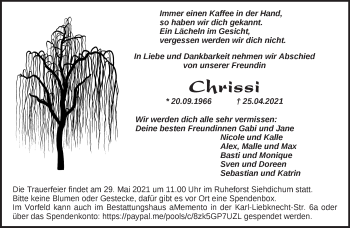 Traueranzeige von Christiane Werberger von Märkische Oderzeitung