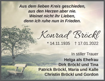 Anzeige Konrad Bröckl