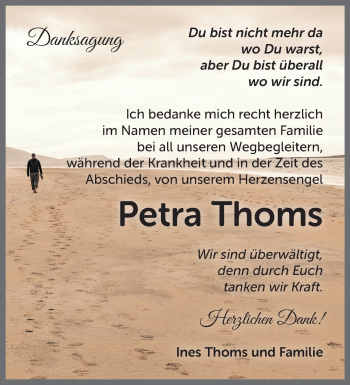 Traueranzeige von Petra Thoms von Märkische Oderzeitung