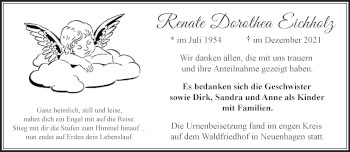 Traueranzeige von Renate Dorothea Eichholz von Märkische Oderzeitung