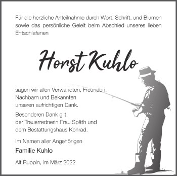 Traueranzeige von Horst Kuhlo von Märkische Oderzeitung