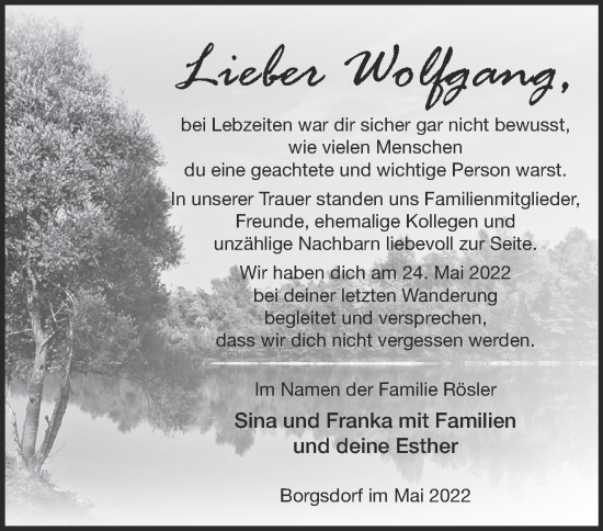 Anzeige Wolfgang 