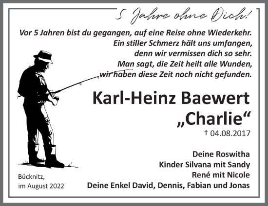 Traueranzeige von Karl-Heinz Baewert von Märkische Oderzeitung