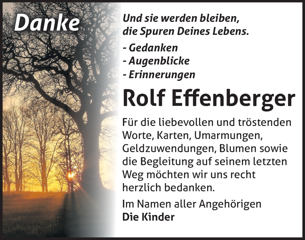  Traueranzeige für Rolf Effenberger vom 23.12.2023 aus Märkische Oderzeitung