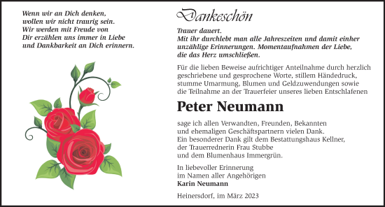 Traueranzeige von Peter Neumann von Märkische Oderzeitung