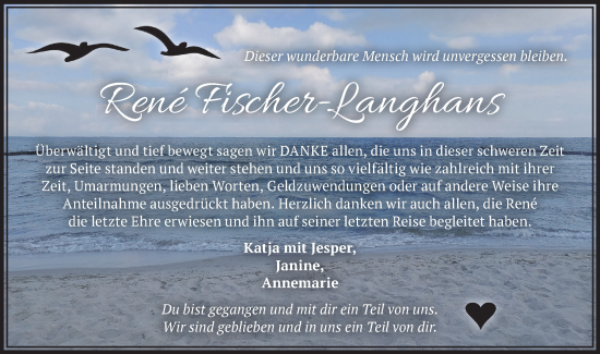 Traueranzeige von René Fischer-Langhans von Märkische Oderzeitung