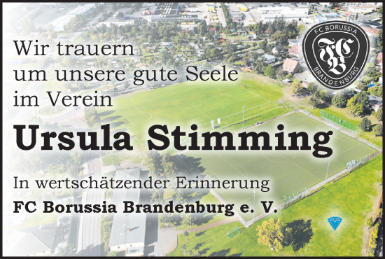 Traueranzeige von Ursula Stimming von Märkische Oderzeitung