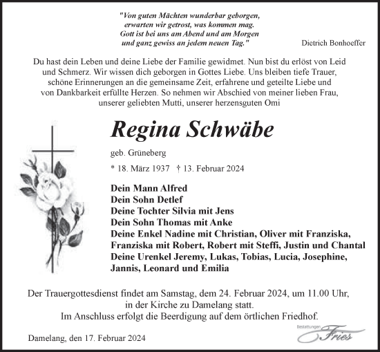 Traueranzeigen Von Regina Schw Be M Rkische Onlinezeitung Trauerportal   Regina Schwaebe Traueranzeige 5fafe6f6 1a42 4a85 9115 C208db4e788a 