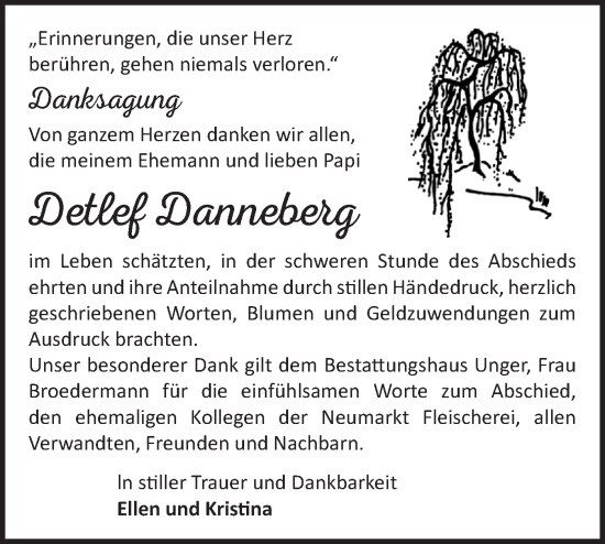 Traueranzeige von Detlef Danneberg von Märkische Oderzeitung