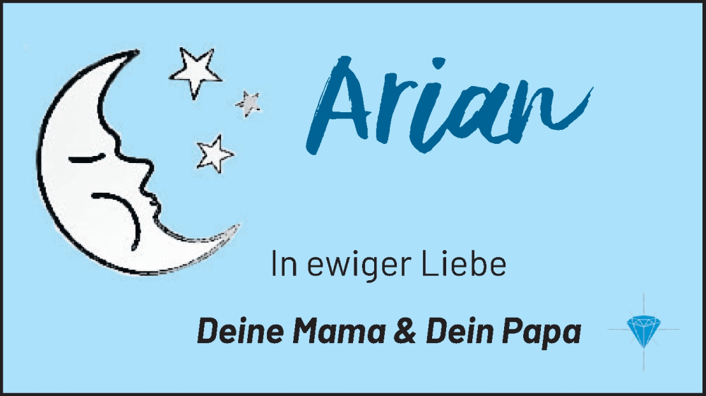  Traueranzeige für Arian  vom 29.06.2024 aus Märkische Oderzeitung