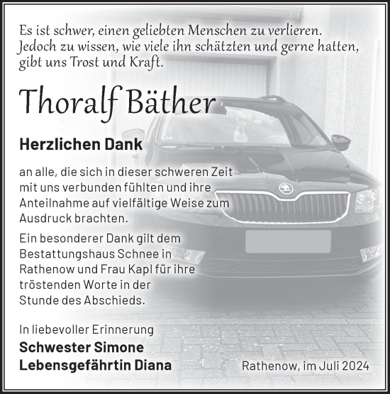 Traueranzeige von Thoralf Bäther von Märkische Oderzeitung