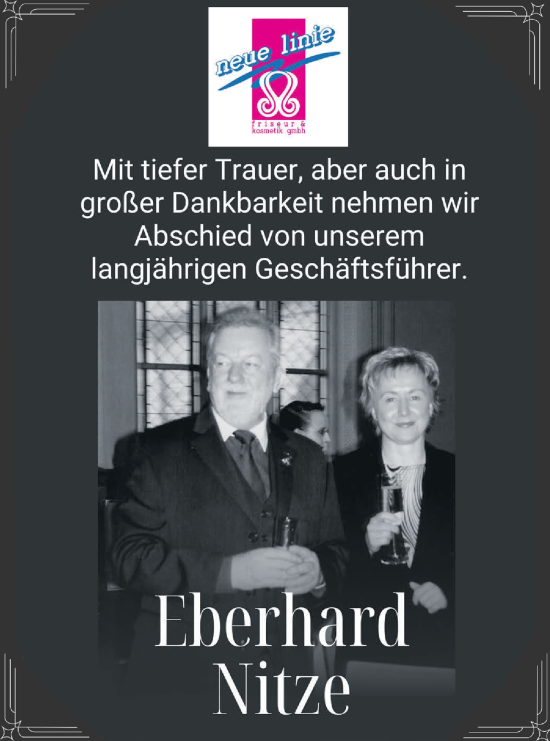 Traueranzeige von Eberhard Nitze von Märkische Oderzeitung