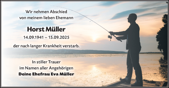 Traueranzeige von Horst Müller von Märkische Oderzeitung