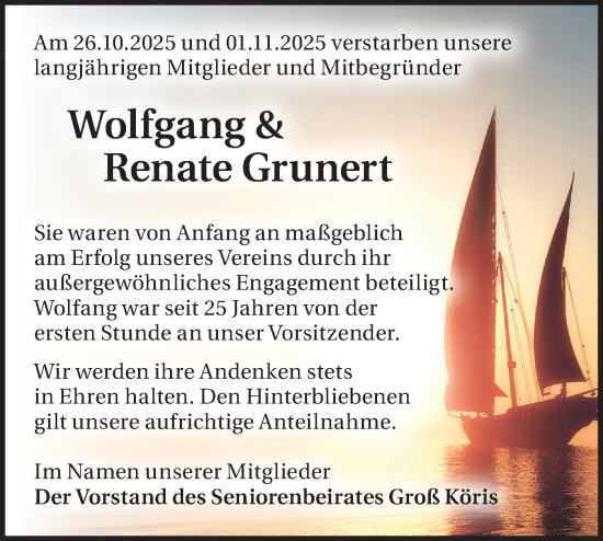 Traueranzeige von Renate Grunert von Blickpunkt Königs Wusterhausen