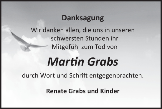 Traueranzeige von Martin Grabs von Märkische Oderzeitung