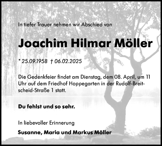Traueranzeige von Joachim Hilmar Möller von Märkische Oderzeitung