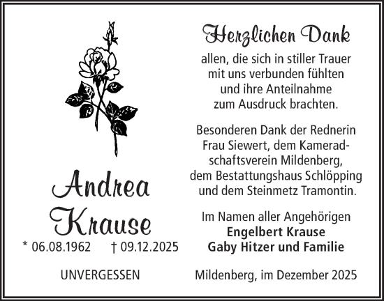 Traueranzeige von Engelbert Krause von Märkische Oderzeitung