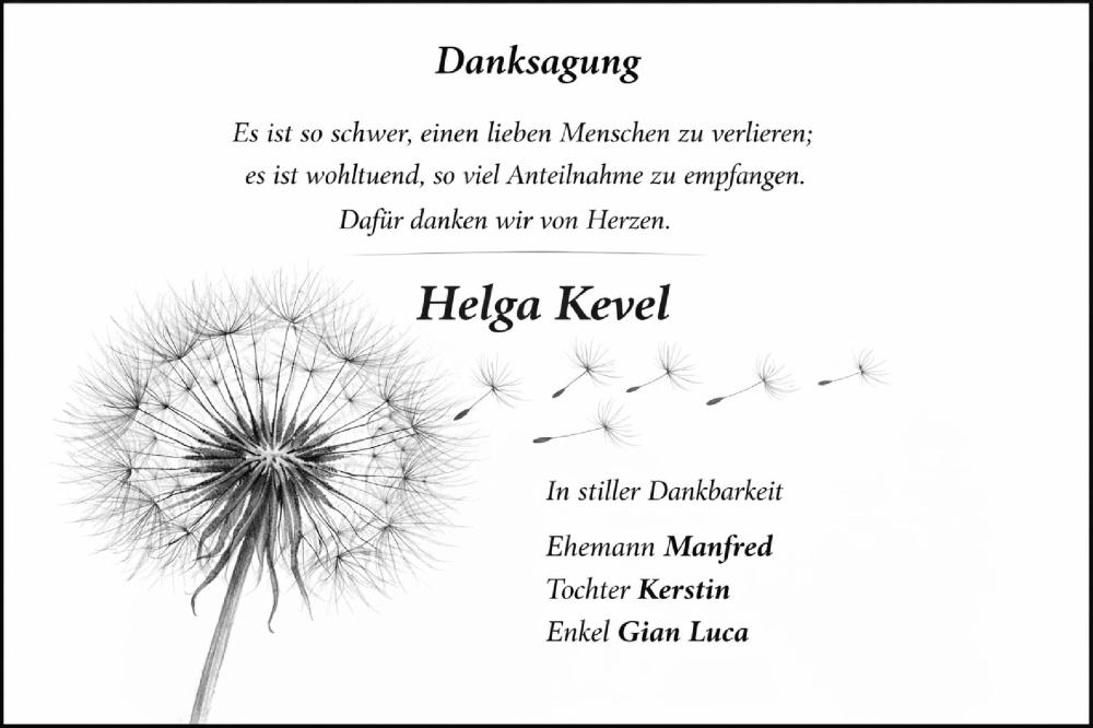  Traueranzeige für Helga Kevel vom 31.01.2026 aus Märkische Oderzeitung