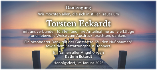 Traueranzeige von Torsten Eckardt von Märkische Oderzeitung