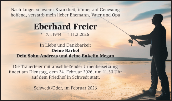 Traueranzeige von Eberhard Freier von MO Uckerm.-Anz.